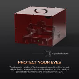 ACMER S1 Mini Laser Engrave Machine Enclosure Laser Protection Vent Fireproof and Dustproof Protective Cover For S1 2.5/3.5/6W