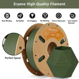 ERYONE 5KG PLA Matte Premium Filament 3D Print, Multicolor Available, PLA Matte Filament, Max Print Speed 100mm/s, 1KG/Spool