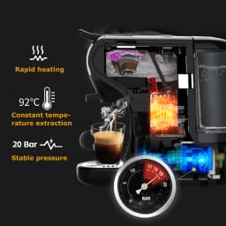 HiBREW Coffee Machine 19 Bar 4in1 Hot & Cold Multiple Capsule Espresso Cafetera Pod Coffee Maker Dolce Milk Nexpresso Powder H1A
