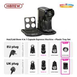 HiBREW Coffee Machine 19 Bar 4in1 Hot & Cold Multiple Capsule Espresso Cafetera Pod Coffee Maker Dolce Milk Nexpresso Powder H1A