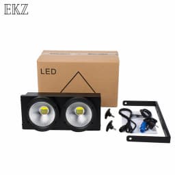 New 200W 2Eyes 2x100w LED COB DMX Stage Effect Cover Light Cool and Warm White Professional Stage Light DJ Disco