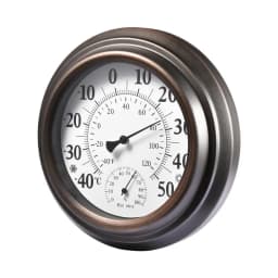 20CM Indoor Outdoor Thermometer Hygrometer Antique Painted Iron Shell Temperature And Humidity Measuring Instrument US/EU Dial