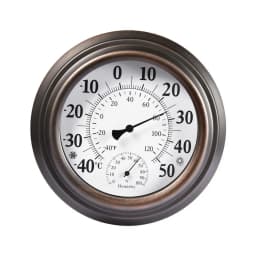 20CM Indoor Outdoor Thermometer Hygrometer Antique Painted Iron Shell Temperature And Humidity Measuring Instrument US/EU Dial