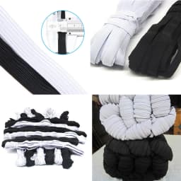 3/4/5/6/8/10MM White/Black Flat Elastic Bands Elastic Rubber Band Wedding Garment Elastic Tape for DIY Sewing Stretch Rope Acces