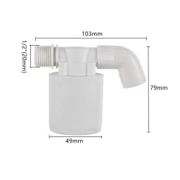 1/2" Automatic Water Level Control Valve Tower Floating Ball Valve Installed Inside The Tank Plug-in Free Inlet and Outlet Valve