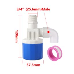 1/2" Automatic Water Level Control Valve Tower Floating Ball Valve Installed Inside The Tank Plug-in Free Inlet and Outlet Valve