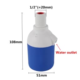 1/2" Automatic Water Level Control Valve Tower Floating Ball Valve Installed Inside The Tank Plug-in Free Inlet and Outlet Valve