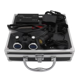Dental Loupes Dental Magnifier Dental Lab Medical Loupes Magnification Binocular 2.5/3.5x420 Headlight Headlamp 5W Set Metal Box