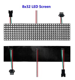 1/2PCS WS2812B 8X8 8x32 16x16 Pixel Panel Flexible Matrix Screen WS2812 IC RGB 5050 SMD Led Module Individually Addressable DC5V