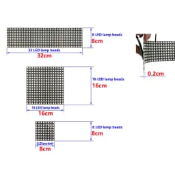 1/2PCS WS2812B 8X8 8x32 16x16 Pixel Panel Flexible Matrix Screen WS2812 IC RGB 5050 SMD Led Module Individually Addressable DC5V
