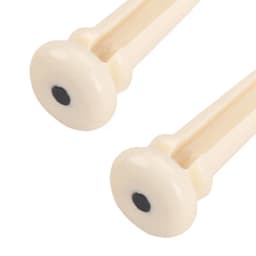 4Pcs Acoustic Bass Guitar Cream Bridge Pins+ 1Pcs Saddle Instrument Replacement Accessories Set