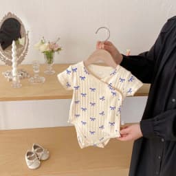 Summer Boys and Girls Baby Short-Sleeved Pants Simple Comfortable Full Printed Newborn Printed Pants