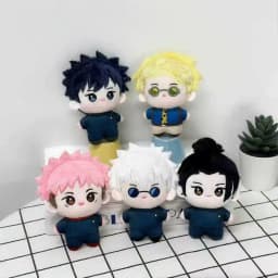 Jujutsu Kaisen Battle V2 Cat Paradise Party Series Keychain Cute Plush Doll Pendant Anime Periphery Surprise Gift Toy