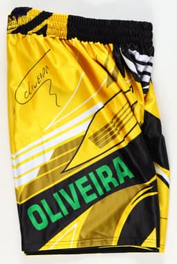 Retro Charles Oliveira Signed Do Bronx Custom Fight Shorts Men Women MMA Octagonal Cage Oversized Jujutsu Training Shorts ﻿