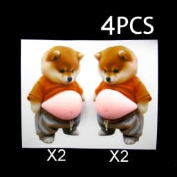 Cute Shiba Inu Silicone Belly Door Stopper,Self-Adhesive Sticker Door Stop ,Anti-Collision Stickers For Home Car Door Protector