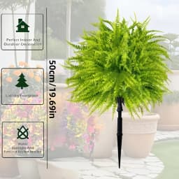 2pcs - 44cm Fern Ground Insert, Realistic Boston Fern, Suitable for Indoor/Outdoor Garden Wedding Spring/Summer Decoration.