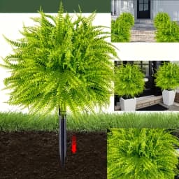 2pcs - 44cm Fern Ground Insert, Realistic Boston Fern, Suitable for Indoor/Outdoor Garden Wedding Spring/Summer Decoration.