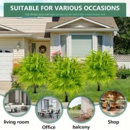 2pcs - 44cm Fern Ground Insert, Realistic Boston Fern, Suitable for Indoor/Outdoor Garden Wedding Spring/Summer Decoration.