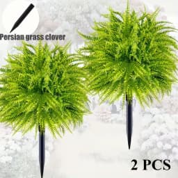 2pcs - 44cm Fern Ground Insert, Realistic Boston Fern, Suitable for Indoor/Outdoor Garden Wedding Spring/Summer Decoration.