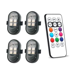 Car LED Decor Lights, Atmosphere Lamp Wireless/ Remote | Multi-Color Mode | USB Charging | For Interior, Grille, Warning Light