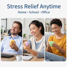 Soft Maltose Dumpling Squishy: Transparent Colorful Squeeze Toy, ASMR Stress Relief Ball, Sensory Fidget Toy for Kids Adults