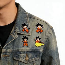 4 Pcs Son Goku Dragon Ball Cartoon Character Brooch Enamel Pin Metal Badge Jewelry for Clothes And Backpack Accessories Gifts
