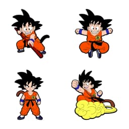 4 Pcs Son Goku Dragon Ball Cartoon Character Brooch Enamel Pin Metal Badge Jewelry for Clothes And Backpack Accessories Gifts
