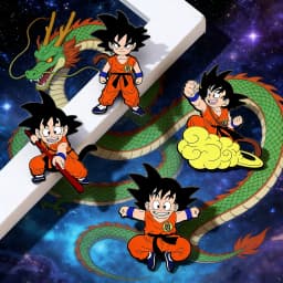 4 Pcs Son Goku Dragon Ball Cartoon Character Brooch Enamel Pin Metal Badge Jewelry for Clothes And Backpack Accessories Gifts