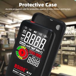 BSIDE Digital Multimeter Color Display 9999 Count Auto Range Voltmeter Rechargeable with EMF Detector Capacitance Diode Tester