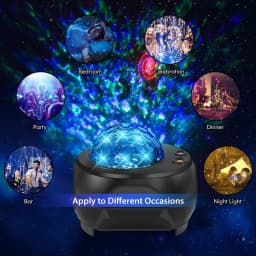 New Bluetooth Starry Sky Light Galaxy Projector Night Light Rotating Star/Nebula/Waves Projection for Home Party Bedroom Decor