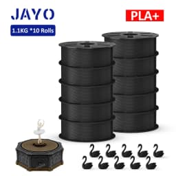 JAYO PLA Meta/ABS/ PLA / TPU/PETG Filament 1.75MM 10Rolls 100% No Bubble for FDM 3D Printer Materials Filament DIY Gift FastShip