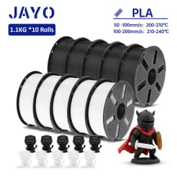 JAYO PLA Meta/ABS/ PLA / TPU/PETG Filament 1.75MM 10Rolls 100% No Bubble for FDM 3D Printer Materials Filament DIY Gift FastShip