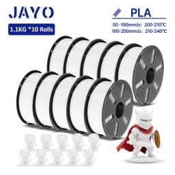 JAYO PLA Meta/ABS/ PLA / TPU/PETG Filament 1.75MM 10Rolls 100% No Bubble for FDM 3D Printer Materials Filament DIY Gift FastShip