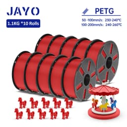 JAYO PLA Meta/ABS/ PLA / TPU/PETG Filament 1.75MM 10Rolls 100% No Bubble for FDM 3D Printer Materials Filament DIY Gift FastShip