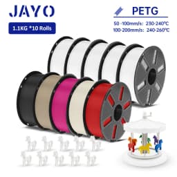 JAYO PLA Meta/ABS/ PLA / TPU/PETG Filament 1.75MM 10Rolls 100% No Bubble for FDM 3D Printer Materials Filament DIY Gift FastShip