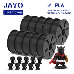 JAYO PLA Meta/ABS/ PLA / TPU/PETG Filament 1.75MM 10Rolls 100% No Bubble for FDM 3D Printer Materials Filament DIY Gift FastShip
