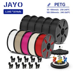 JAYO PLA Meta/ABS/ PLA / TPU/PETG Filament 1.75MM 10Rolls 100% No Bubble for FDM 3D Printer Materials Filament DIY Gift FastShip