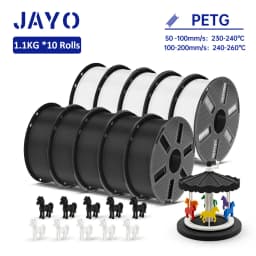 JAYO PLA Meta/ABS/ PLA / TPU/PETG Filament 1.75MM 10Rolls 100% No Bubble for FDM 3D Printer Materials Filament DIY Gift FastShip