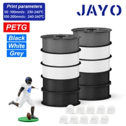JAYO PLA Meta/ABS/ PLA / TPU/PETG Filament 1.75MM 10Rolls 100% No Bubble for FDM 3D Printer Materials Filament DIY Gift FastShip