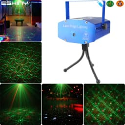 Mini R&G Moving 4 Patterns Laser Projector Disco Light DJ Bar Dance House Party Christmas Flash Stage Lamp Show YR4