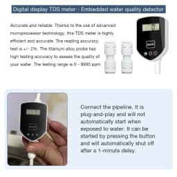 Inlines TDS Monitor 0-999 PPM TDS Meter Tap Water Filter Water Quality Tester for Drinking Water Fish Tank Real-time monitoring