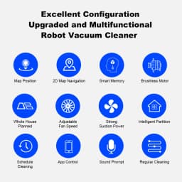 LIECTROUX L200 Robot Vacuum Cleaner & Wet Mop Combo,Smart Mapping,WiFi App,4KPa,Brushless Motor,Ideal for Pet Hair,Carpet,Floor