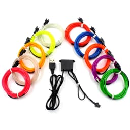 3M 5M 10M EL Wire Neon Light With 6mm Sewing Edge Novelty Light Neon LED Lamp Flexible Rope Tube LED Strip String Light