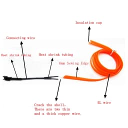 3M 5M 10M EL Wire Neon Light With 6mm Sewing Edge Novelty Light Neon LED Lamp Flexible Rope Tube LED Strip String Light