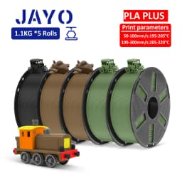 JAYO 3D Printer Filament PLA Series 1.75MM 5Rolls/10Rolls High Strength 100% No Bubble Neatly Wound for FDM DIY Gift Material