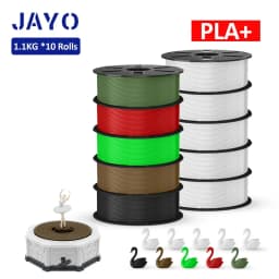 JAYO 3D Printer Filament PLA Series 1.75MM 5Rolls/10Rolls High Strength 100% No Bubble Neatly Wound for FDM DIY Gift Material