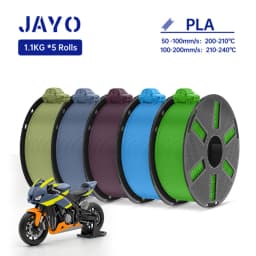 JAYO 3D Printer Filament PLA Series 1.75MM 5Rolls/10Rolls High Strength 100% No Bubble Neatly Wound for FDM DIY Gift Material