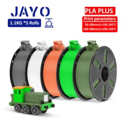 JAYO 3D Printer Filament PLA Series 1.75MM 5Rolls/10Rolls High Strength 100% No Bubble Neatly Wound for FDM DIY Gift Material