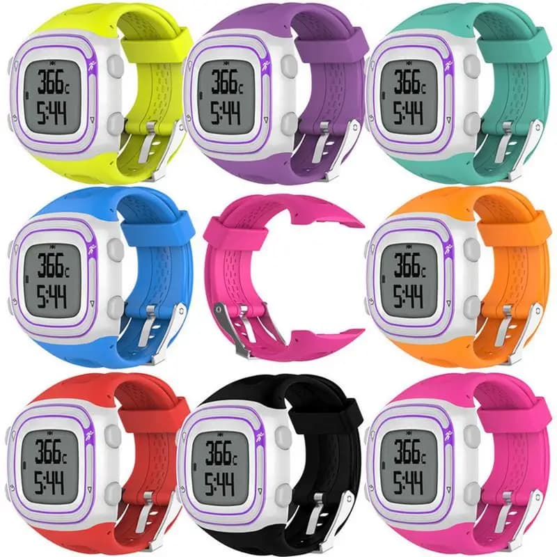 20cm 21cm Silicone Sports Bracelet Strap for Garmin Forerunner 10 15 GPS Smartwatch Replacement Band fit for Women & Man Straps