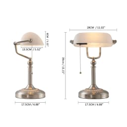 Green glass banker lamp table lamp with Chian switch E27/E26 Desk Lamp